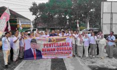 DPC Gerindra Blora, Fraksi dan PAC Salurkan Bantuan 33 Kambing dari DPD Jateng dan Anggota DPR RI